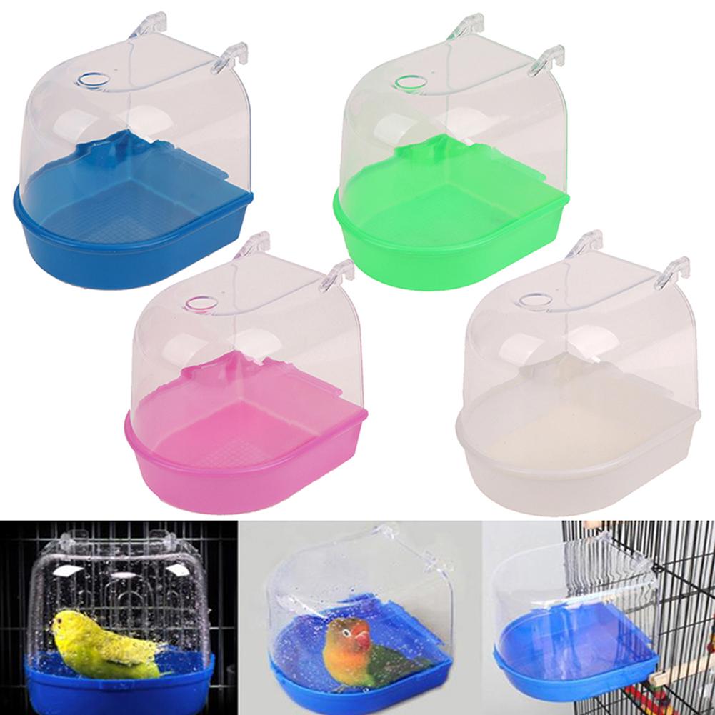 Boîte de bain amovible, bassin de bain à Clip, Cage à oiseaux, perroquet baignoire se fixe à la plupart des cages pour petits oiseaux