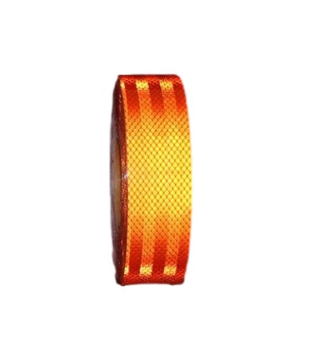 5CM*45M High Light Road Traffic Truck Van Construction Site Floor Self-adhesive Night Fluorescent Reflective Warning Tape: Red