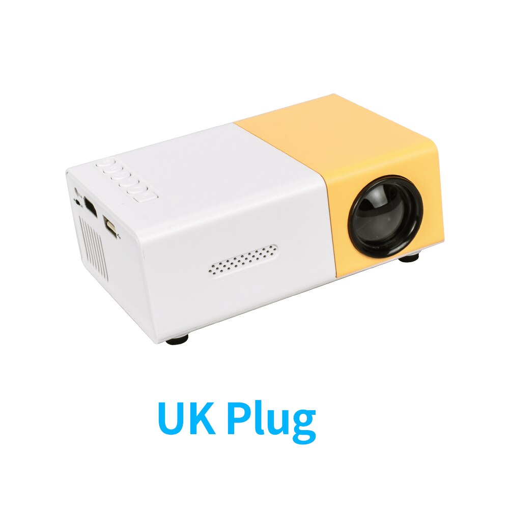 Salange YG300 Pro Mini LED Projector, YG300 projector: Yellow UK