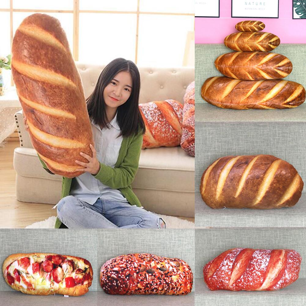 Muñeca rellena modelo de pan de sésamo con mantequilla de jamón simulada en 3D, cojín trasero, almohada decorativa, cojín de apoyo