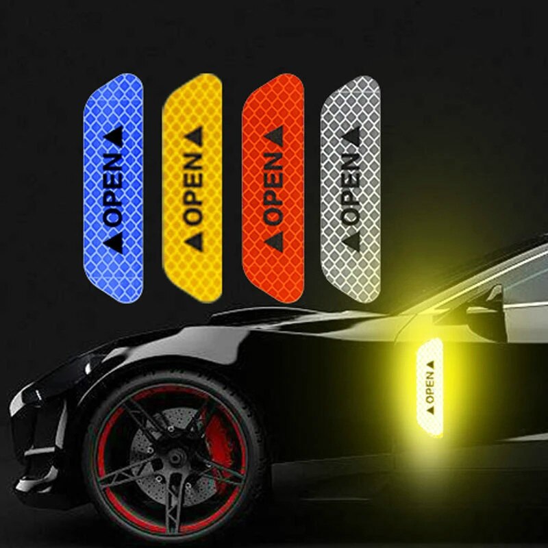 Reflectante Reflector Sticker Auto Exterieur Accessoires Zelfklevende Reflecterende Tape Reflex Exterieur Waarschuwing Strip Beschermen Auto Body