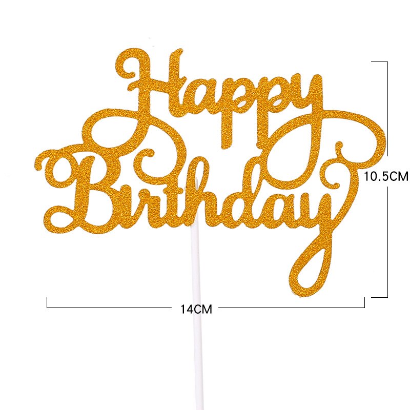 10/1pcs Cake Decoration Happy Birthday Cake Topper Girl`s Birthday Dessert Decor Sign Cake Topper Sparkle Decoration