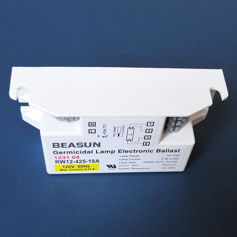 RW12-425-18 RW12-425-18A BEASUN 120V 230V 14-17W Germicidal UV Lamp Electronic Ballasts for Lamp GPH287-357T5 TUV16W