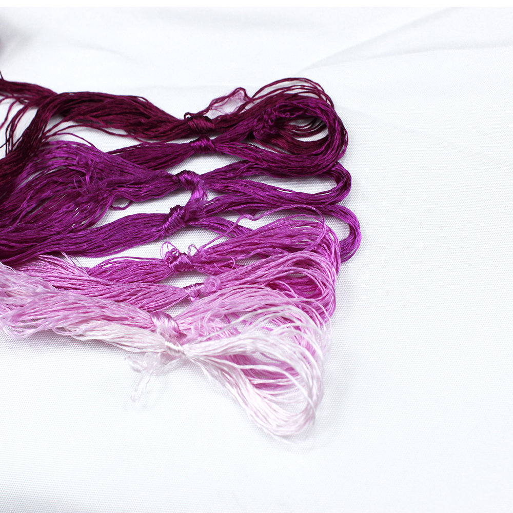 8 sztuk nici robić haftowania ręcznie haftowane nici jedwabne Spiraea jedwabne linie: LlAVENdeR