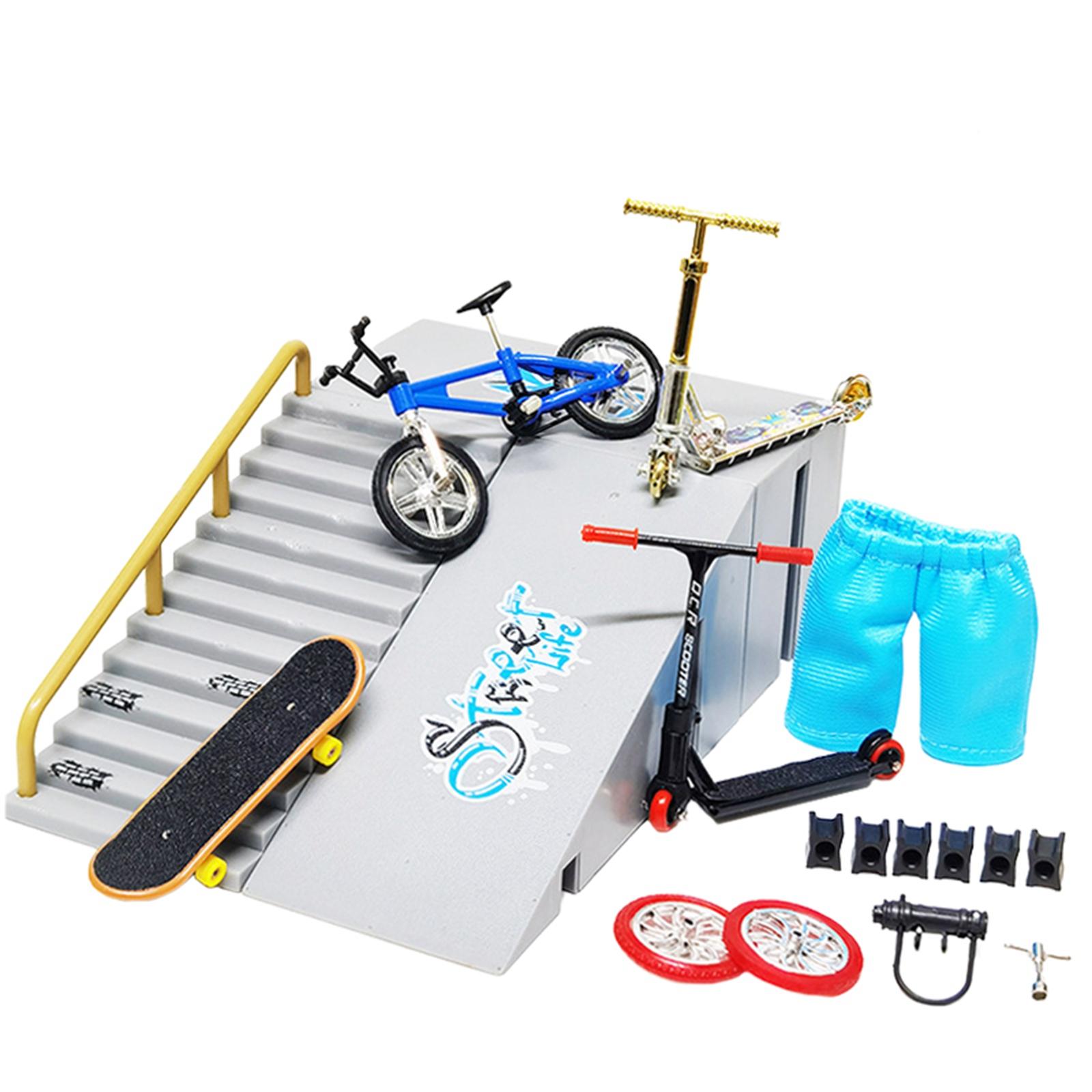 Jouets de vélo de Skateboard à doigts, rampe à main, Mini Scooter, Kit de planche à roulettes pour l&#39;entraînement, la Coordination des doigts