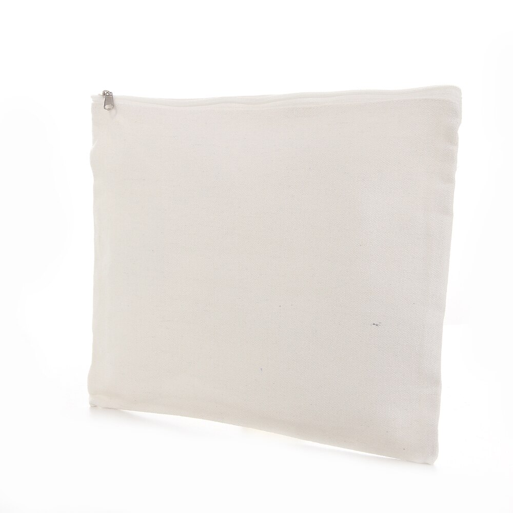 Bolsas de lona blancas brillantes, para manualidades DIY, bolsa Cosmatic 11 3/4x9 1/2 pulgadas