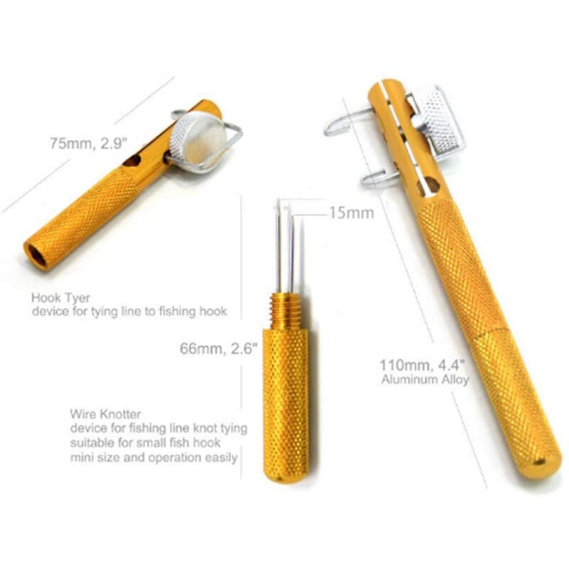Fast Fishing Knot Tying Tool Double-Headed Needle Fishing Line Hook Device Knot Tyer Fishing Line Winder