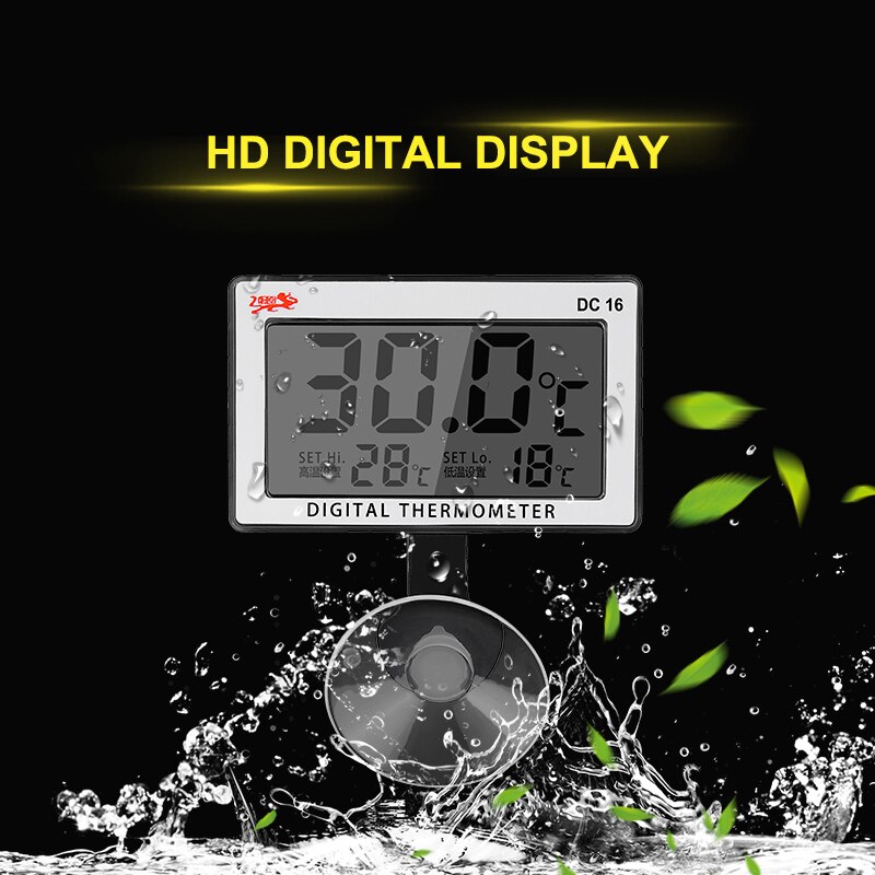 1pcs Mini Digital Submersible Fish Tank Aquarium LCD Display Thermometer Aquatic Biological Control Temperature Meter Waterproof