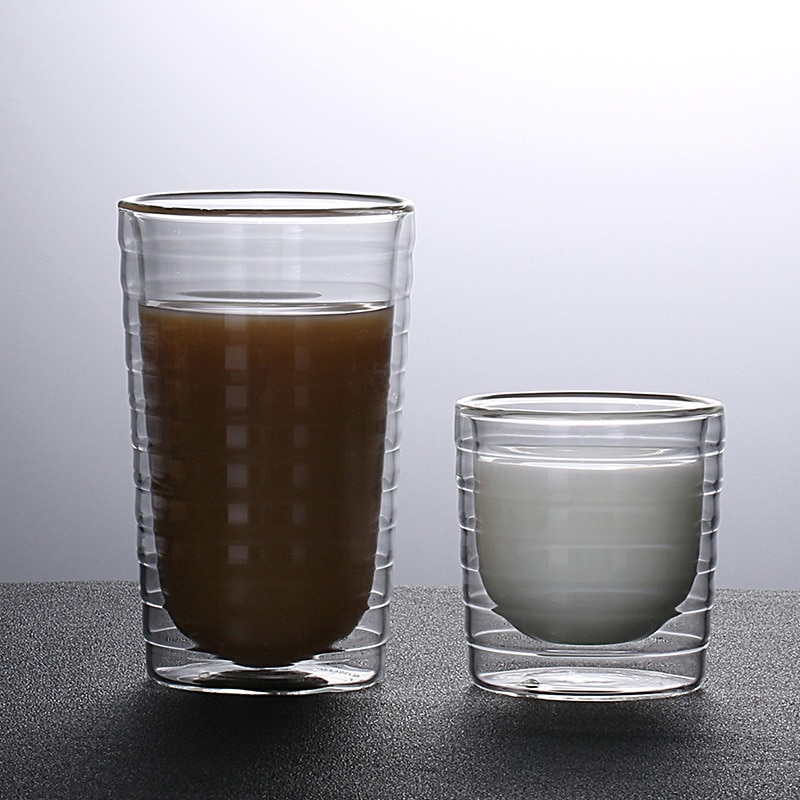 Tasse à café Nespresso en verre à Double paroi, résistante à la chaleur, isolante transparente, sans plomb