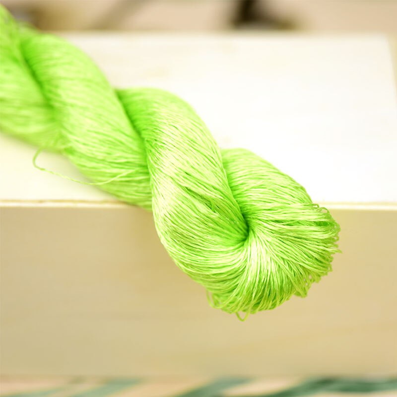 silk embroidery thread / 100% silk thread /hand embroidery embroider cross stitch/Leaf embroidery/green series: 1