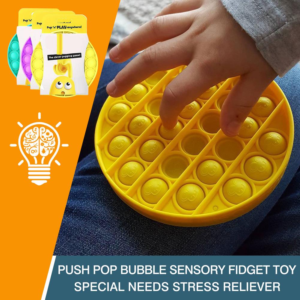 1 Pcs Push Pop Bubble Sensory Fidget Toy Stress Reliever For Autism Colour Random Sent