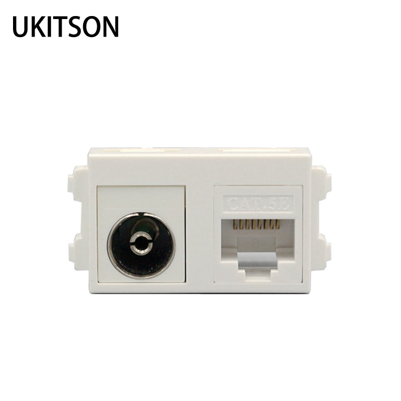 Analog TV With CAT5E RJ45 LAN Socket ATV Network Slot 23x36mm