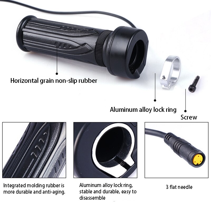 Bafang linker gashendel voor bbs 01 bbs 02 bbshd twist speed throttle voor ebike onderdelen e-bike twist throttle