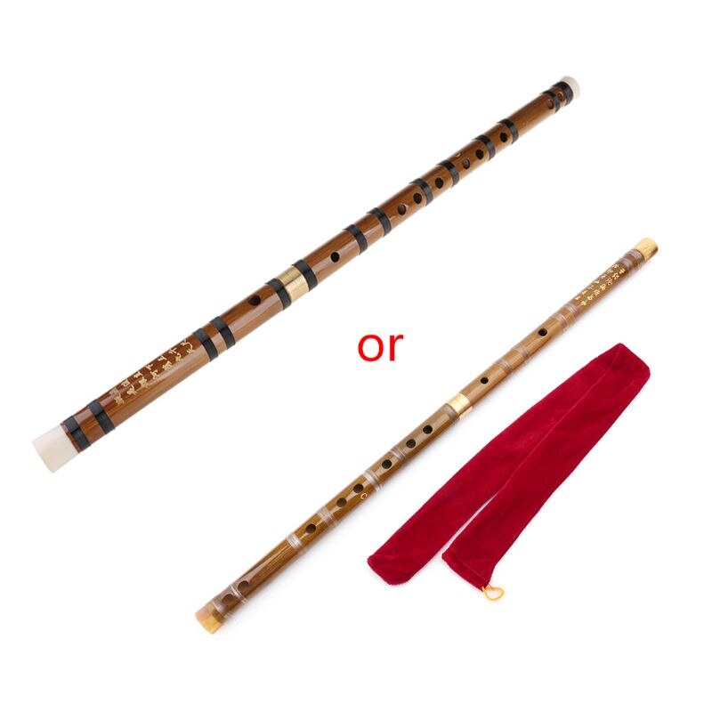 Flûte de Bambou Chinois Bois C D E F G Clé Flûte Traversière DiZi Directe