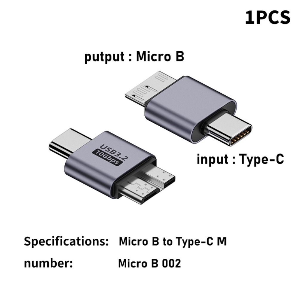 USB3.0 Micro B Adapter High Speed Data Transfer Type C Female Adapter Compact Male To Type C Type-C USB3.0 Micro B Connector: Orange