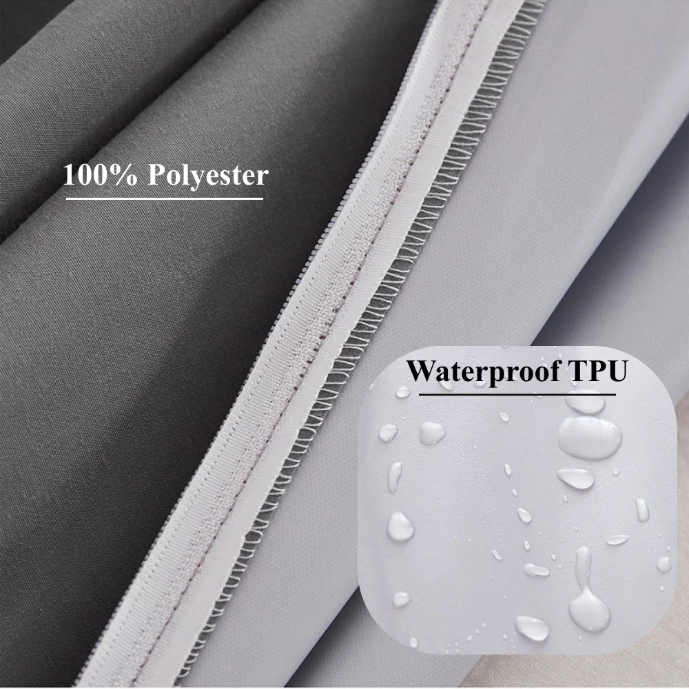 WASART 6-Side fully enclosed waterproof mattress protector cover with zipper fitted sheet style couple double bed protection pad