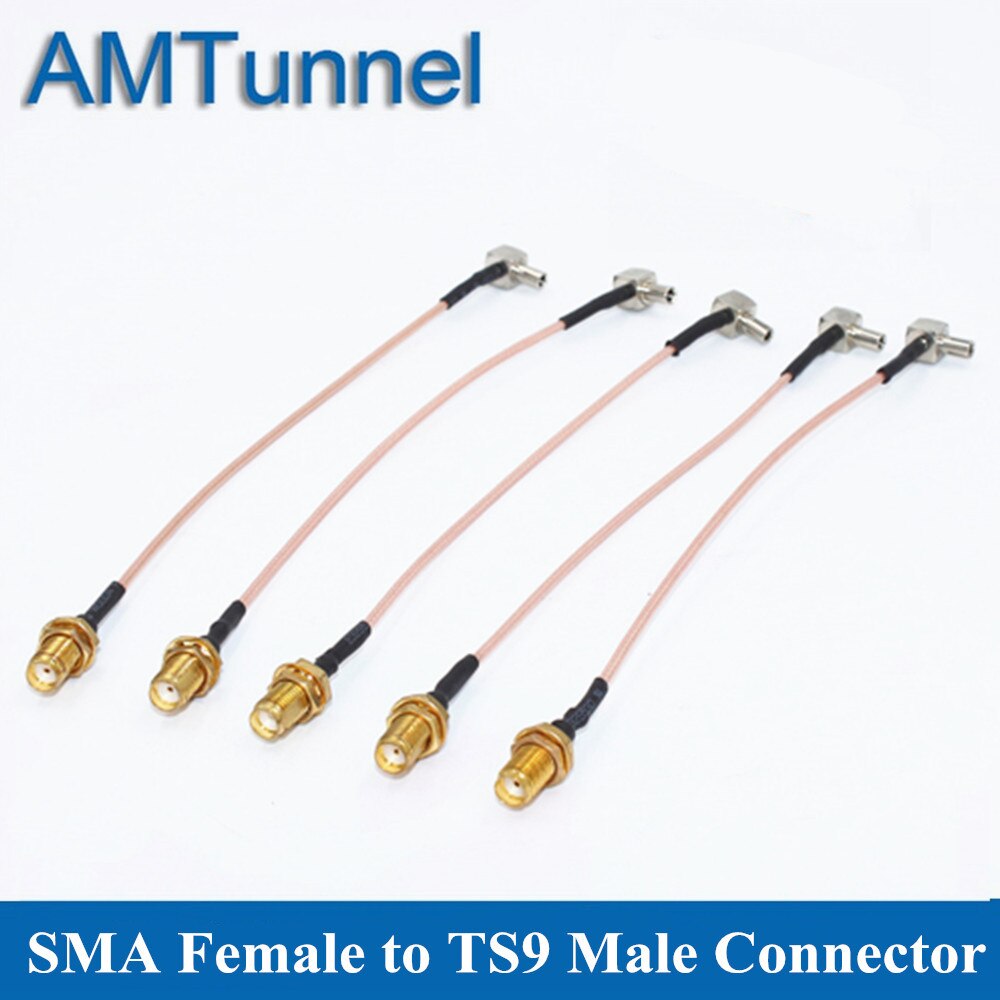 5 stks/partij 3G 4G antenne SMA Vrouwelijke naar TS9 Connector Splitter Combiner RF Coaxiale Pigtail Kabel voor 3G 4G Modem router Antennes