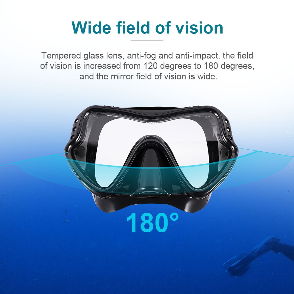 Underwater Scuba Anti Fog Full Face Diving Mask Underwater Swim Equipment Silicone Mask Full Dry Tube Snorkel Mask