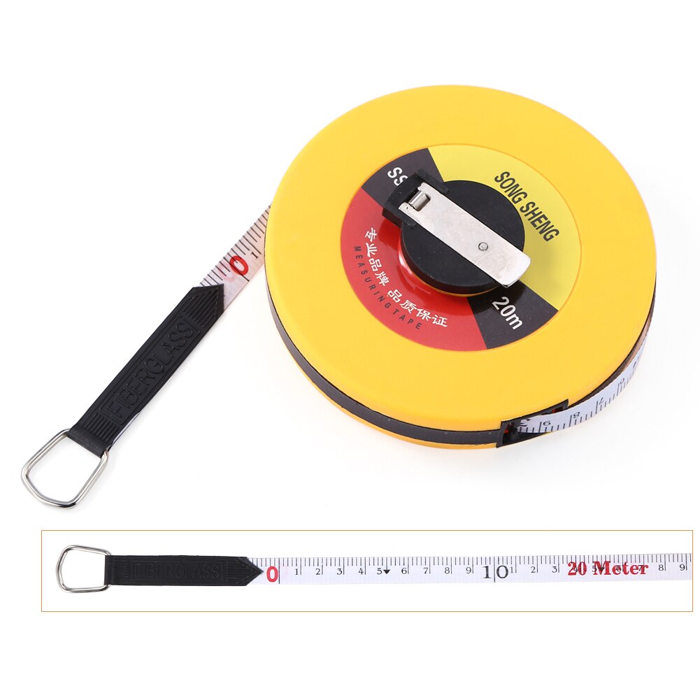 Fiberglass Soft Tape Measure Portable Body Height Building Surveying Distance Measuring Meter for Carpenter Measurement Tools: 20m