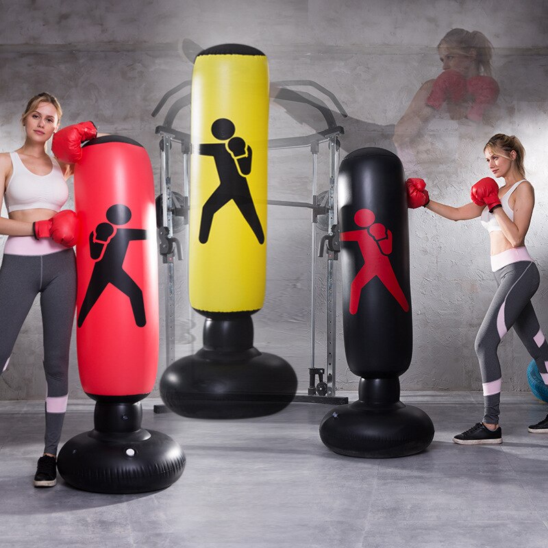 Inflatable Stress Punching Tower Bag Boxing Standing Water Base Training Fitness Pressure Relief Bounce Back Sandbag 1.6M