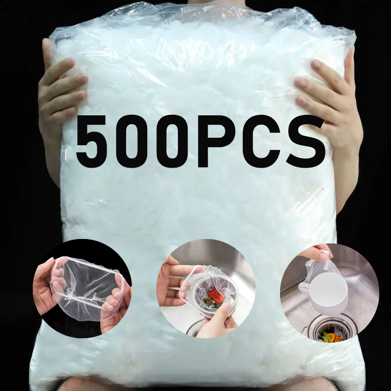 500/30 sztuk jednorazowe siatki filtracyjne robić zlewu kuchennego antyblokujące filtry robić śmieci sitko robić zlewu woreczki z otworem spustowym sitka hurtownia