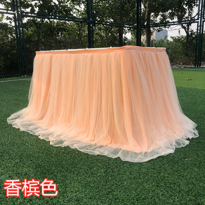 Jupe de Table en Tulle 1M, décoration pour mariage, fête prénatale, anniversaire, Tutu, fournitures de fête: 8
