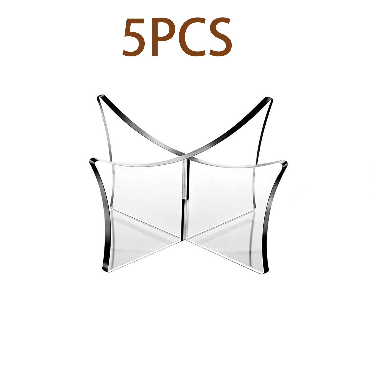 Acrylic Ball Stand Holder,Ball Display Stand for Football Basketball Soccer Ball ,Volleyball Rugby Ball Sports Ball Storage Rack: 5PCS