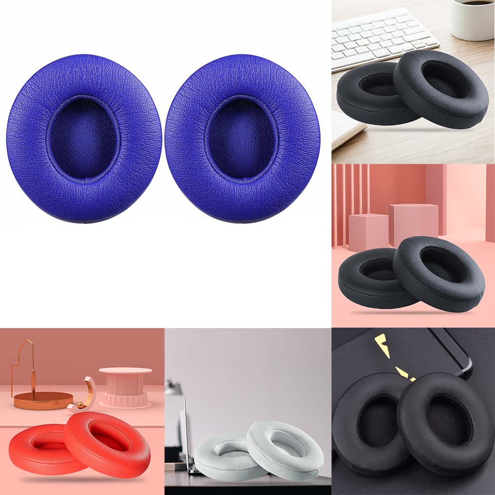 Proteinlæder memory foam ørepuder erstatning for beats solo 2/3 hovedtelefon ørepude bluetooth type kablet/bluetooth version