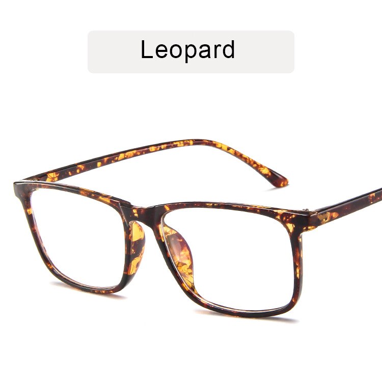 Kottdo Retro Vierkante Brillen Frame Vrouwen Computer Clear Lens Eyewear Lenzenvloeistof Frame Voor Mannen Bijziendheid Transparante Glazen Frame: leopard