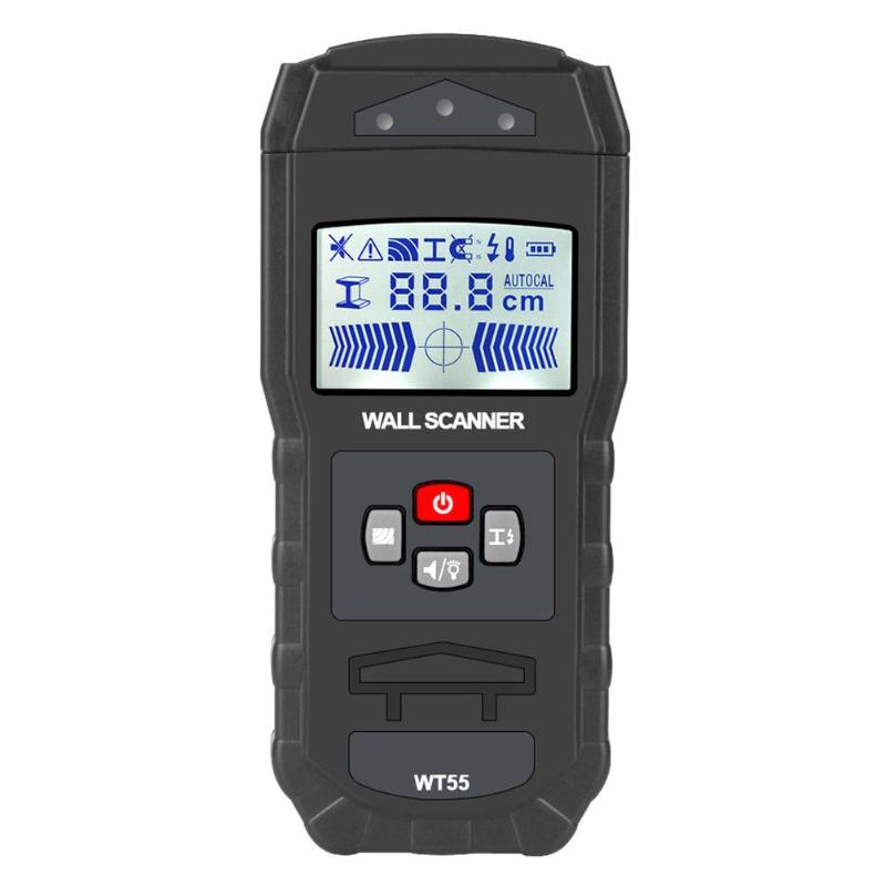 Digitale wandscanner detector detectie van draad, waterleidingen, spanningvoerende kabels, hout, metaalzoeker, elektrische dooszoeker, wanddetector