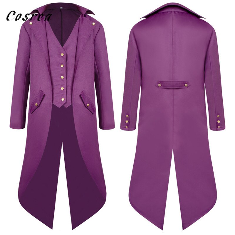 Mittelalterlichen retro verrotten Rauchen Frack Herren Jacke Mäntel Schwalbenschwanz Staub Cosplay Dampf Punk Kostüm Palast Kleid Europa Uniform