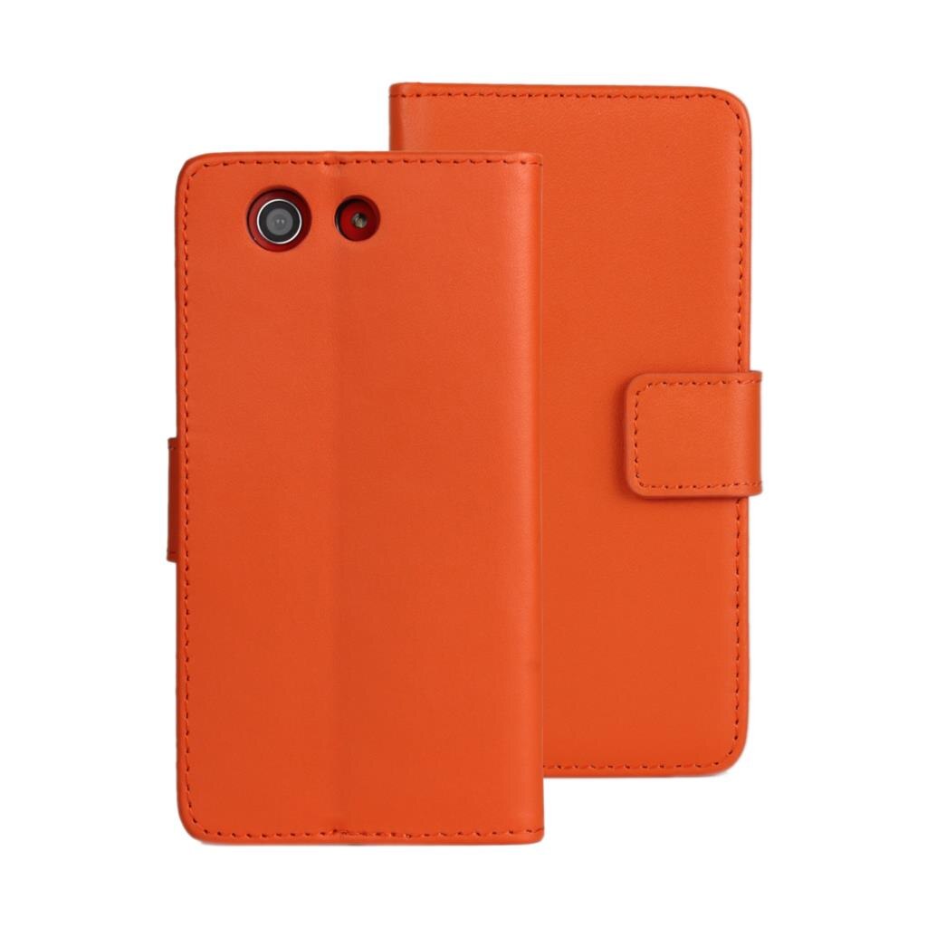 Pu nahkakotelo sony xperia  z3 compact  d5803 d5833 lompakkokotelolle retrosuojakotelo business capa fundas gg: Oranssi / Ainoa tapaus