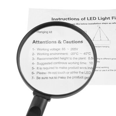 90mm 2.5X Handheld Magnifying Glass Lens Magnifier Black