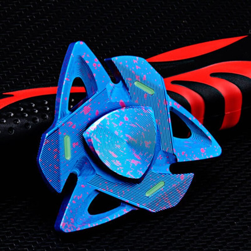 Luce luminosa di Metallo Colorati Fidget Spinner Mano Top Spinners Bagliore Nel Buio Luce Della Barretta di Alleviare Lo Stress Mano Spinner Giocattoli: Camouflage-D -Light