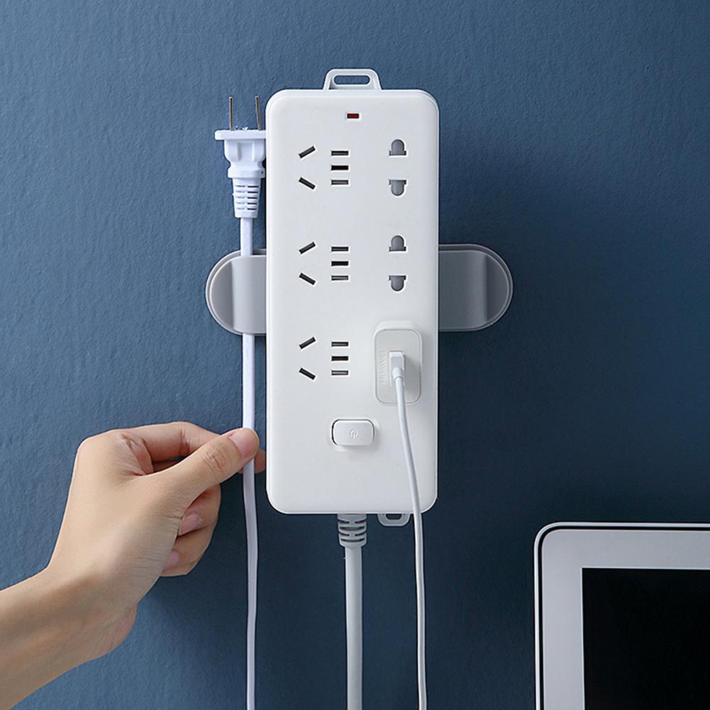 Power Strip Houder Zelfklevende Sterke Draagkracht Abs Alete Kabel Fixer Voor Slaapkamer