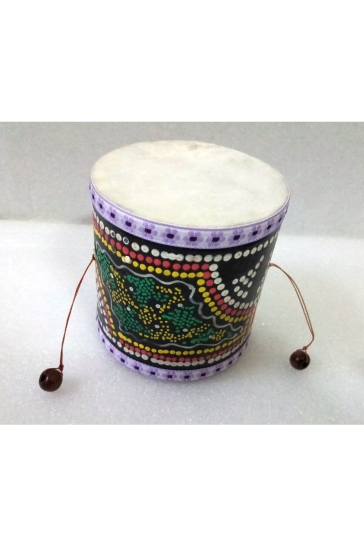 Aboriginal 6 Piece Wooden Musical Instruments Set, arbuka dimensions: 15x10 cm. Metalafon 15x9 cm. Drum 10x10 cm.