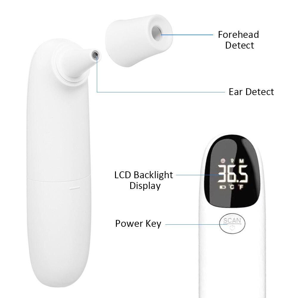 Non Contact Forehead Thermometer Infrared Thermometer Body Temperature Fever Digital Measure Tool for Baby Adult: MD1897