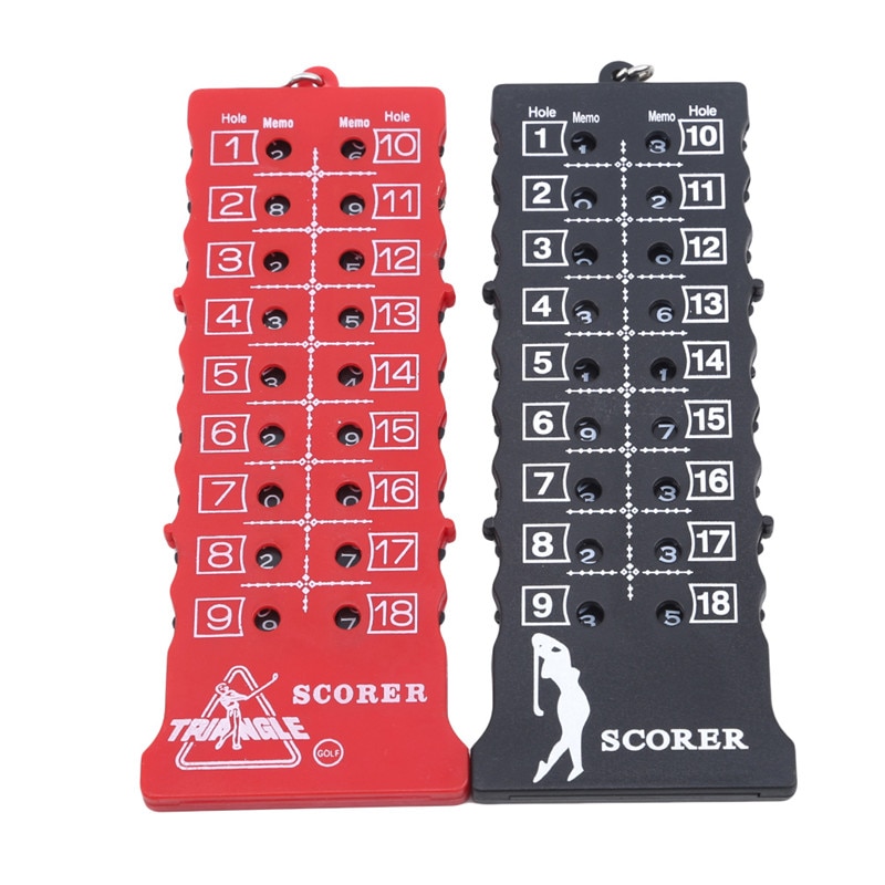 18 Hole Golf Stroke Putt Score Card Counter Golf Score Indicator with Key Chain Environmental Golf Score Counter