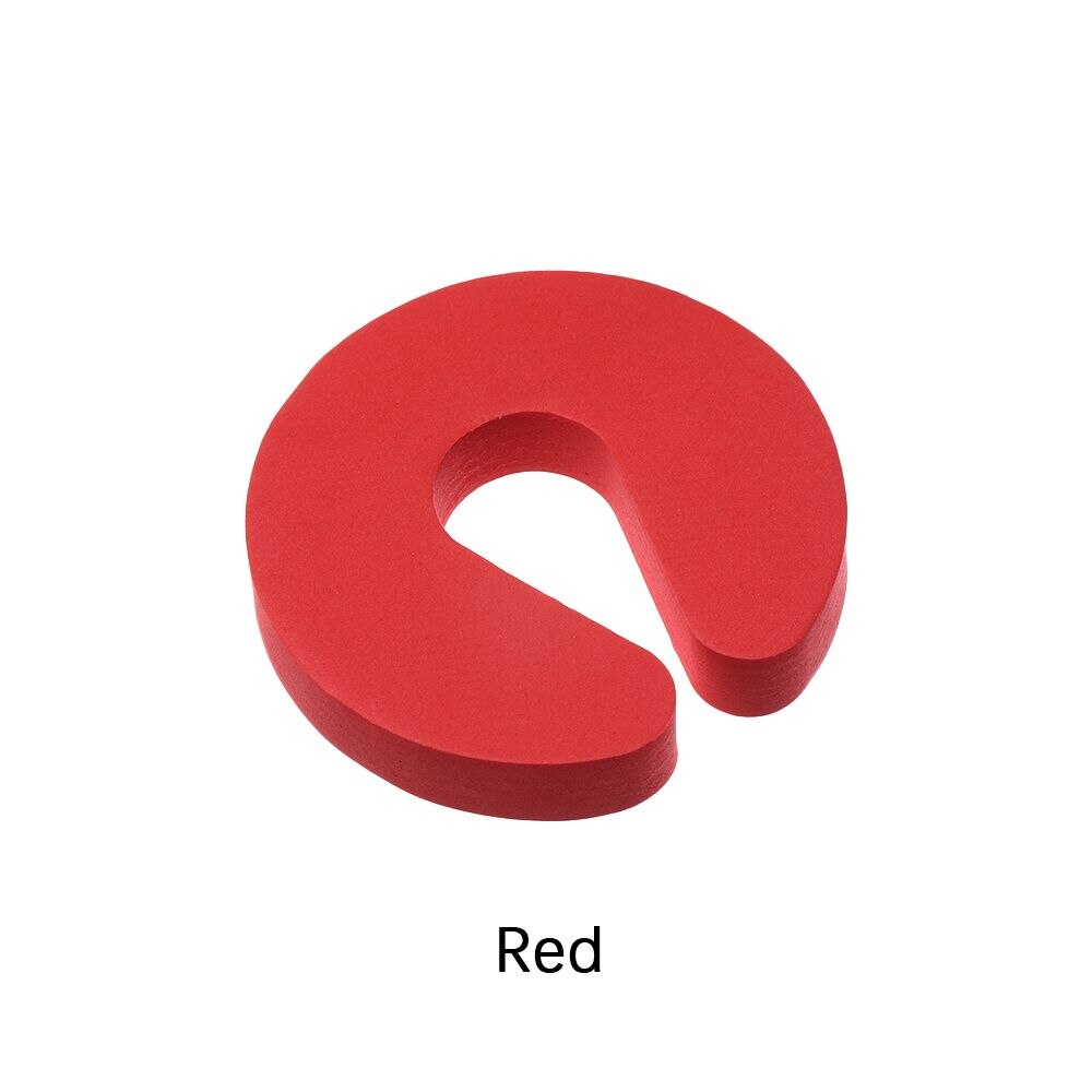 4PCS Soft Foam Door Stopper Baby Kids Safety Door Clip Finger Protector Guard Kitchen Bedroom Home Security Accessories: Red