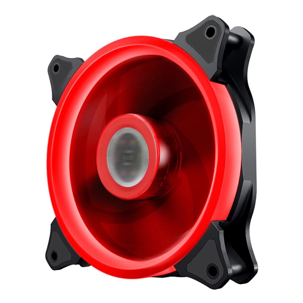 universell datamaskin vifte 120mm 15 ledet dobbel blenderåpning stille pc datamaskin tilfelle kjølevifte 120 x 120 x 25mm kjøligere væskebærende rgb vifter: Rød