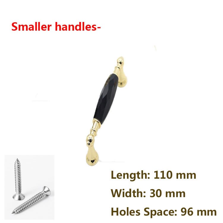 Moderne K9 Kristal Handvat Gouden Pulls Chrome Metalen Knoppen Lade Kast Deur Schoenenkast Handvat Kabinet Handvat Kast Handvat: 1pc 110mm black