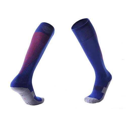 Wintersport skisokken heren dames thermische ski lange sokken outdoor mtb fietsen hardlopen voetbal kousen zwart rood: Blauw