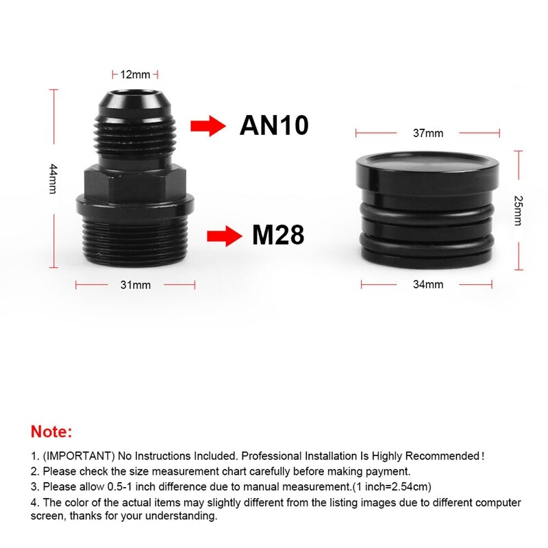 Bloque trasero negro M28 a 10An, accesorio para respiradero, adaptador para aceite, lata de captura, B16, B18