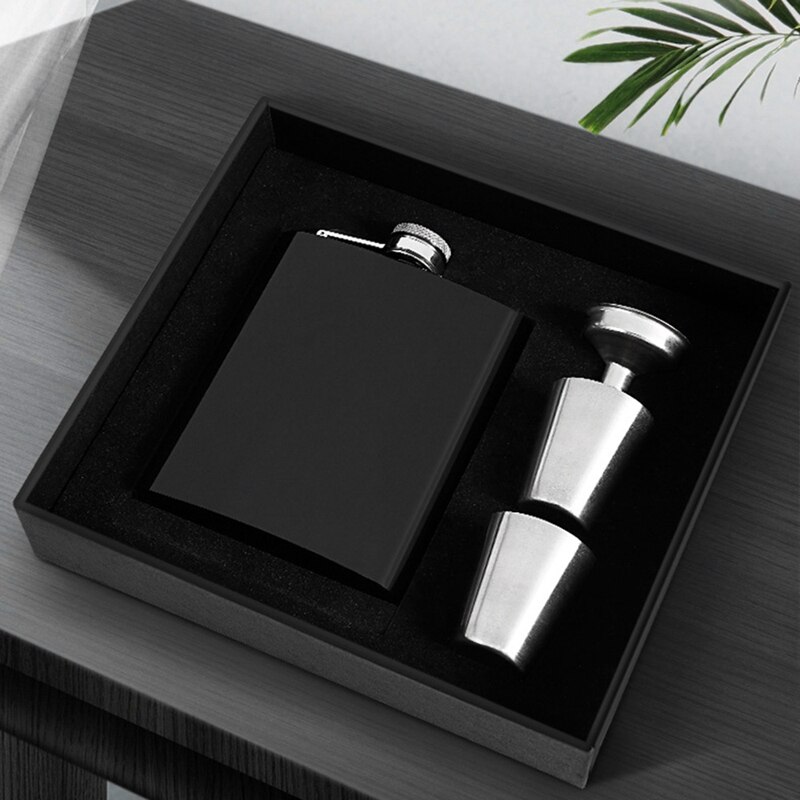 Scale Classic Hip Flask 8 Oz With Funnel Leak Proof, Stainless Steel Flask For Liquor For Men Flask Great