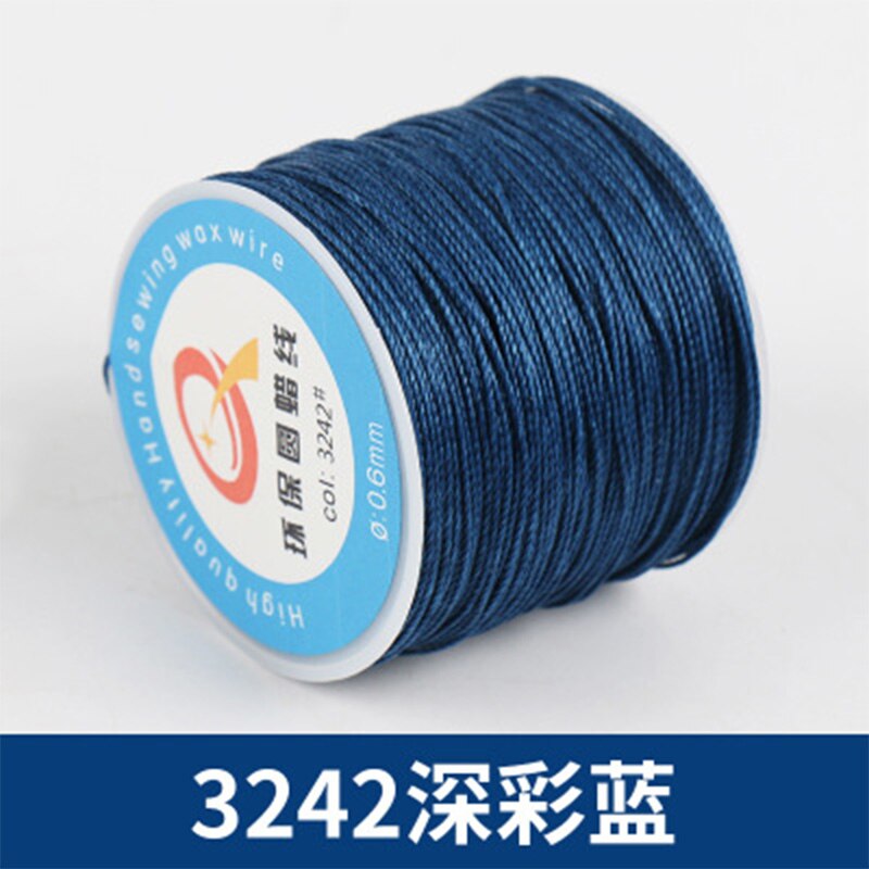 0.6mm tondo filo cerato filo di cera filo di cucitura filo per artigianato in pelle filo da cucito gioielli fai da te tariffa hilos para coser: Beige