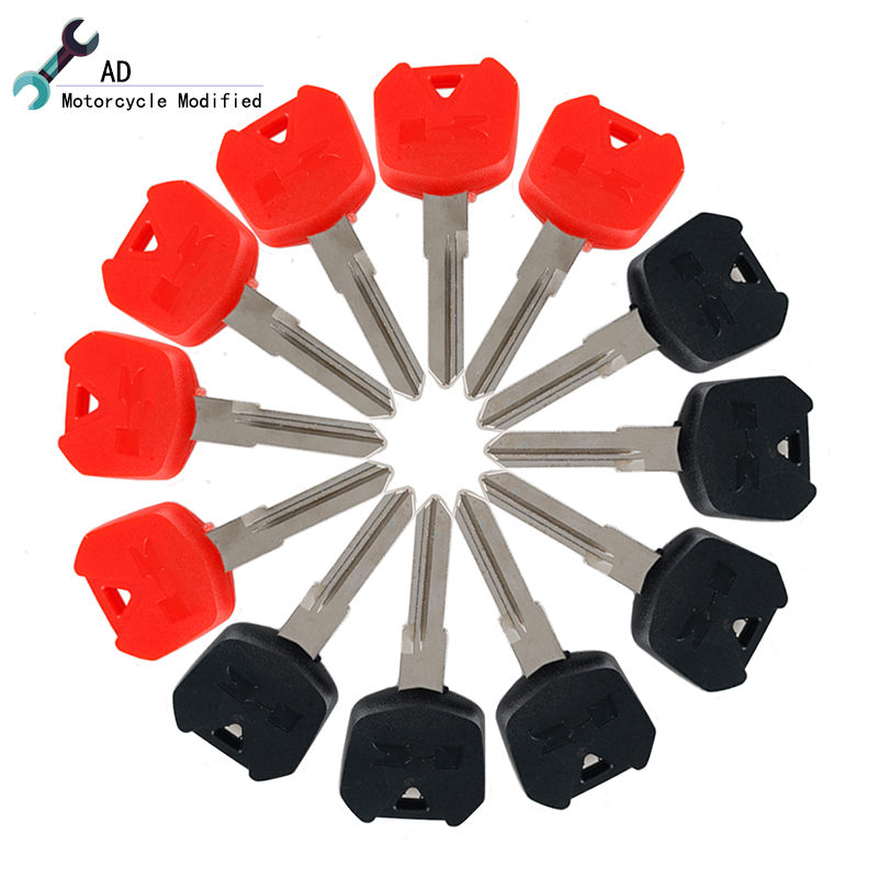 50 Uds. Para Kawasaki Ninja 250 300 250R 300 400 650 1000 ZX300R EX300, llave en blanco sin cortar, accesorios para motocicleta, llaves de repuesto