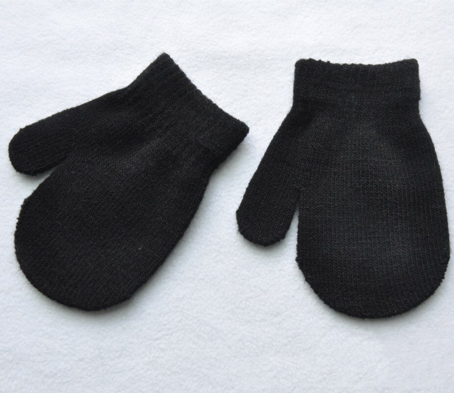 Inverno bonito do bebê crianças vermelho cinza luvas luvas meninos meninas cor sólida quente luvas acessórios 7 cores