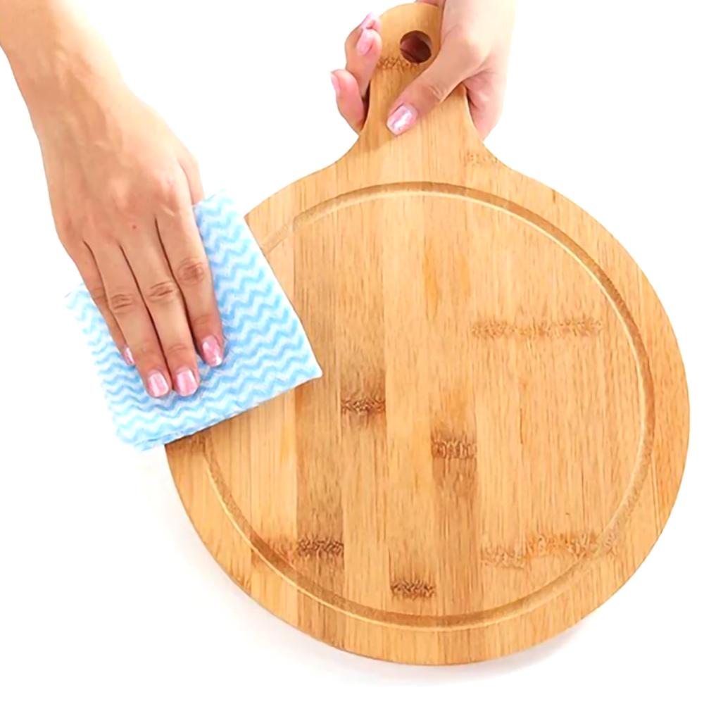 Wooden Pizza board Round with Hand Pizza Baking Tray Pizza Stone Cutting Board Platter Pizza Cake Bakeware Tools