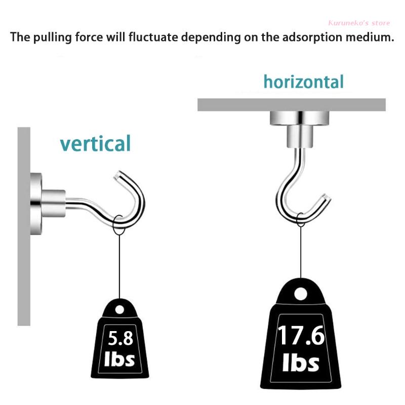 Magnetische Haken Magnetische Ring Haken Pack Van 24 Geen Boren Magneten Met Haken Magnetische Haak Voor Keuken Badkamer Garage