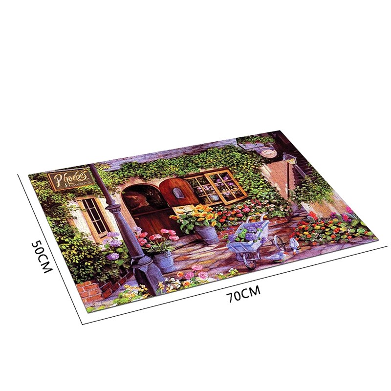 1000 Piece Landscape Garden House Jigsaw Puzzles for Adults Kids, Every Piece Is Unique,Fit Together Perfectly